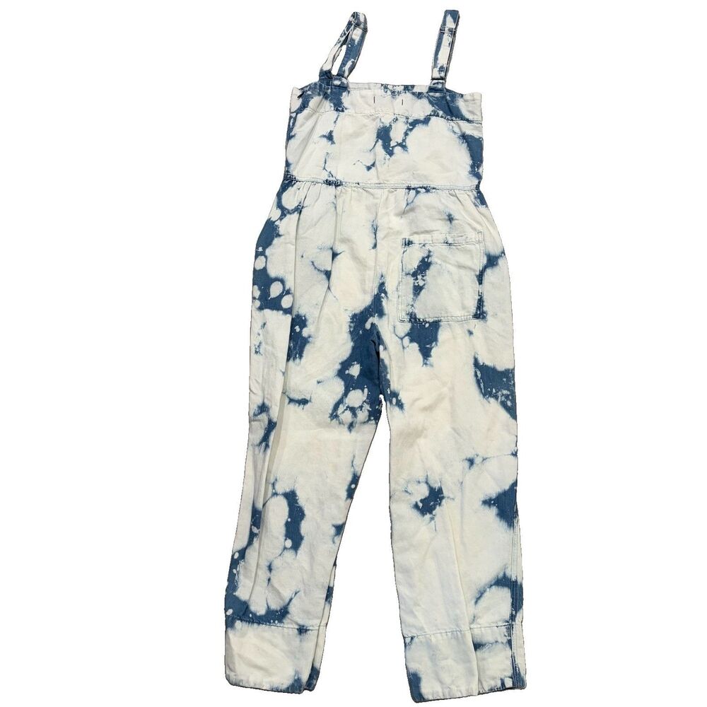 AMO Bleach Dye Overalls Size M Light Blue